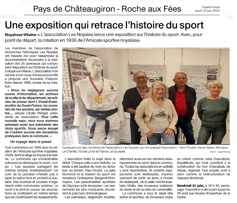 OUEST France vendredi 21 juin 2024 exposition