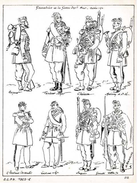 Grenadiers de la garde Impériale Aout Octobre 1870
