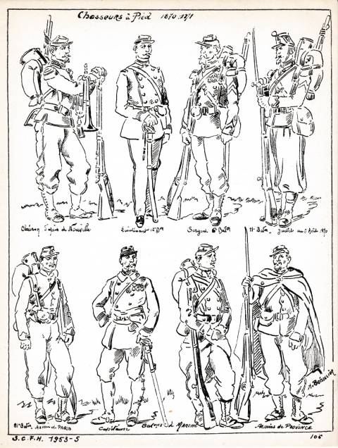 Infanterie de ligne 1870-Armée de Rloin